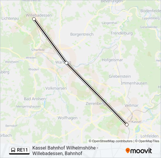 RE11 Bus Line Map