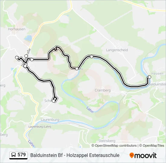 579 Bus Line Map