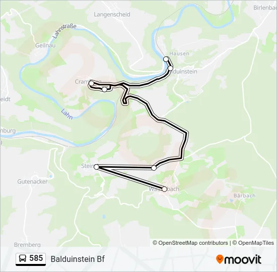 585 Bus Line Map