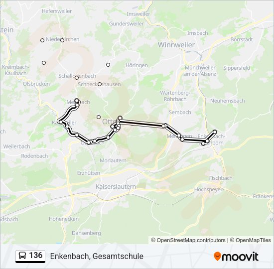 136 Bus Line Map