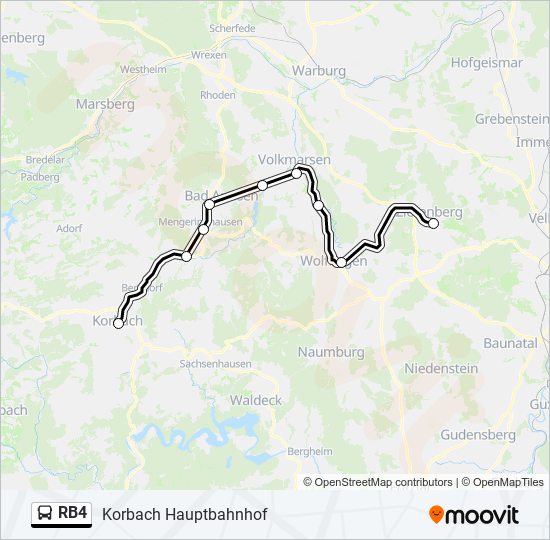 RB4 Bus Line Map