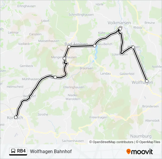 RB4 Bus Line Map