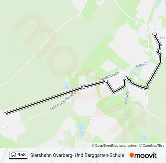 958 Bus Line Map