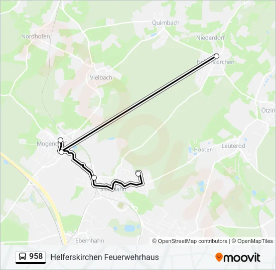 958 Bus Line Map