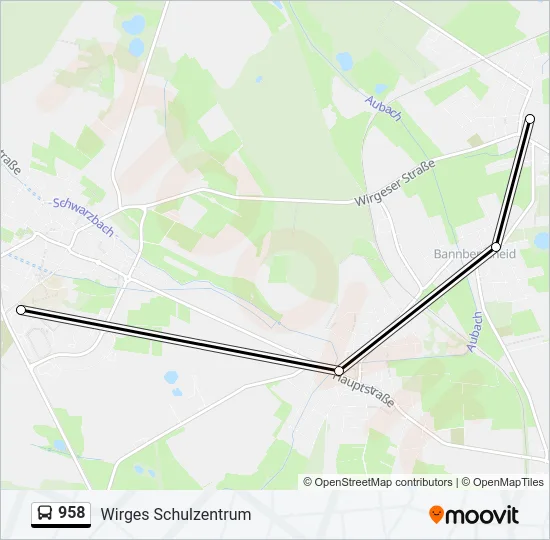 958 Bus Line Map