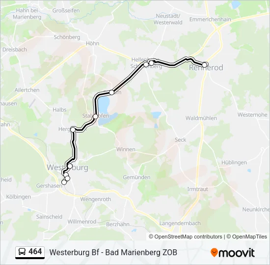 464 Bus Line Map