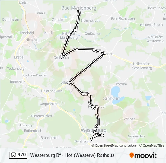 470 Bus Line Map