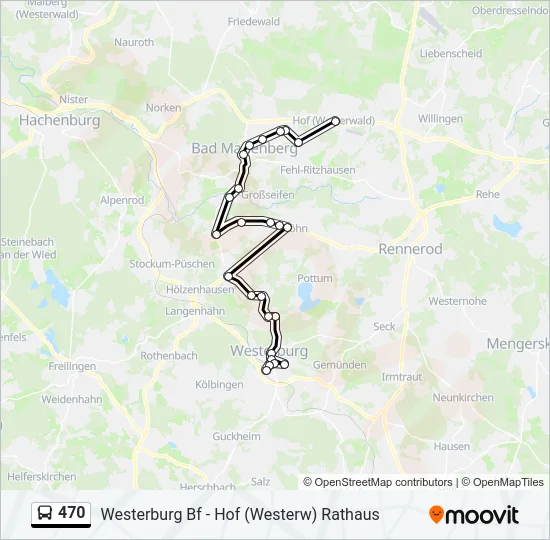 470 Bus Line Map