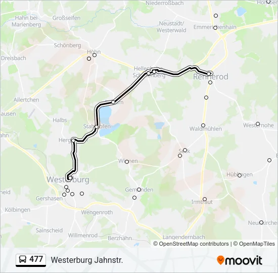 477 Bus Line Map