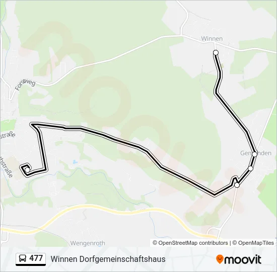 477 Bus Line Map