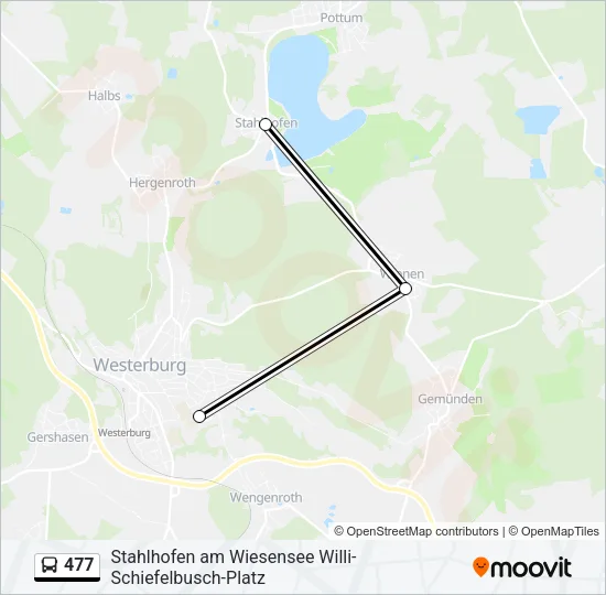 477 Bus Line Map