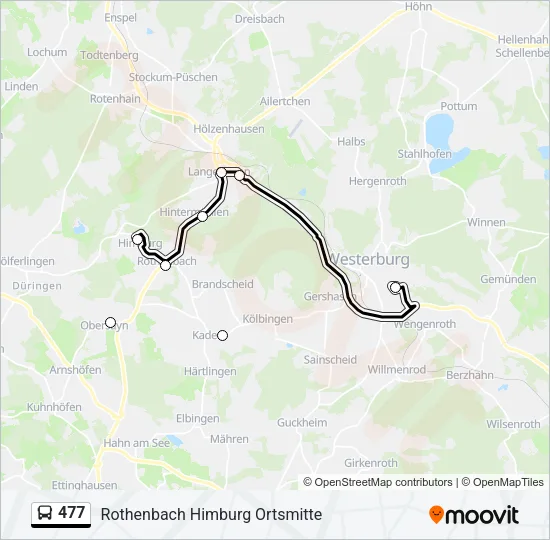 477 Bus Line Map