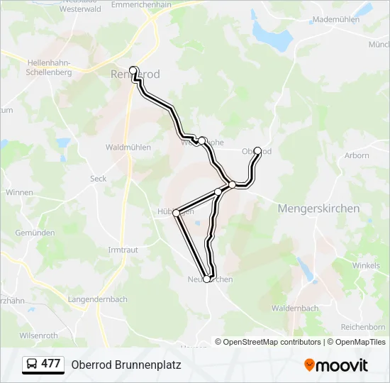 477 Bus Line Map