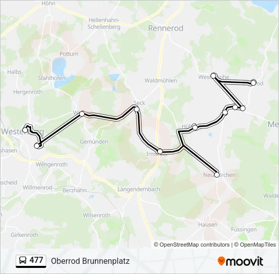 477 Bus Line Map