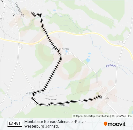 481 Bus Line Map
