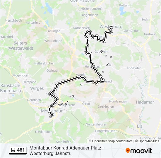 Автобус 481: карта маршрута