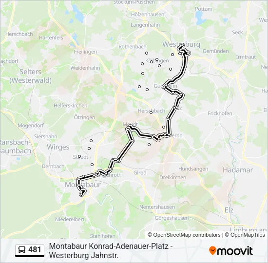 481 Bus Line Map