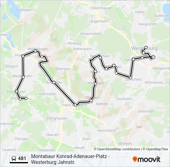Автобус 481: карта маршрута