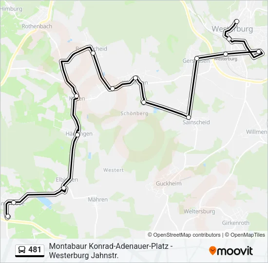 481 Bus Line Map