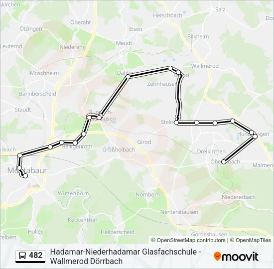 482 Bus Line Map