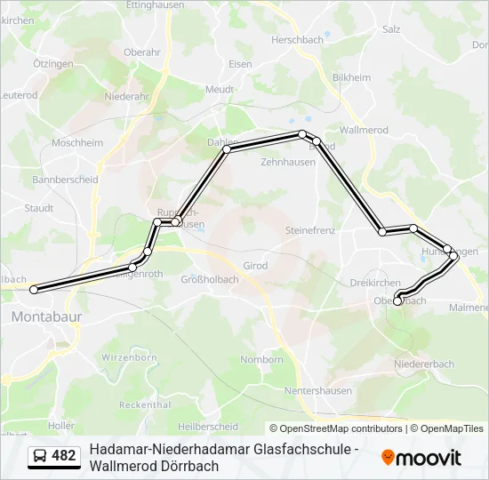 482 Bus Line Map