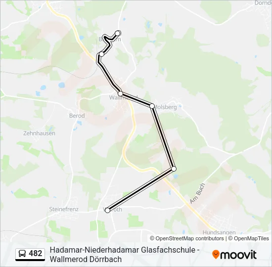 482 Bus Line Map