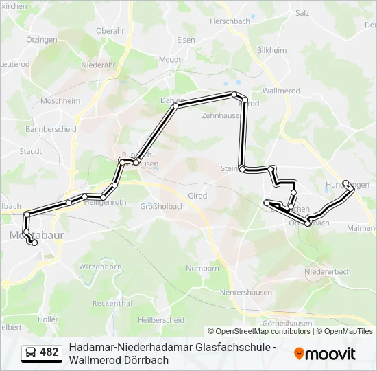 482 Bus Line Map