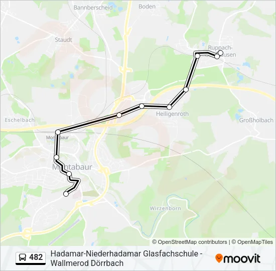 482 Bus Line Map