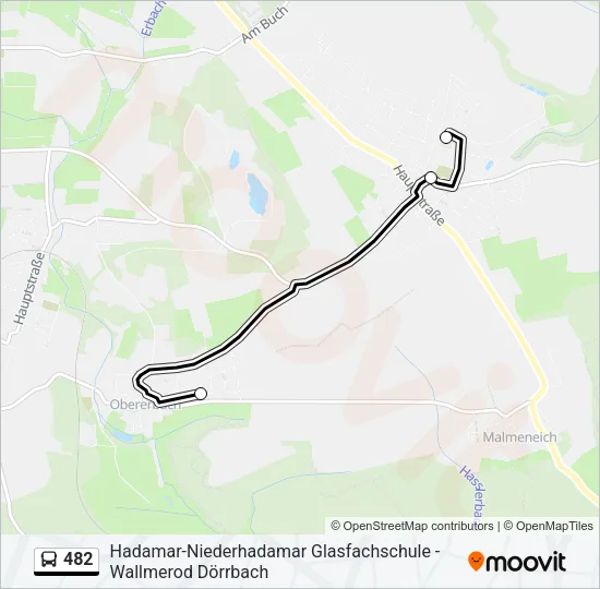482 Bus Line Map