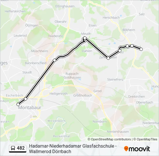 482 Bus Line Map