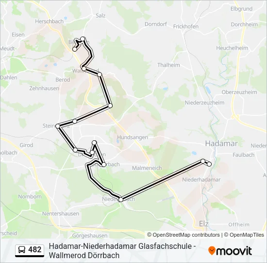 482 Bus Line Map