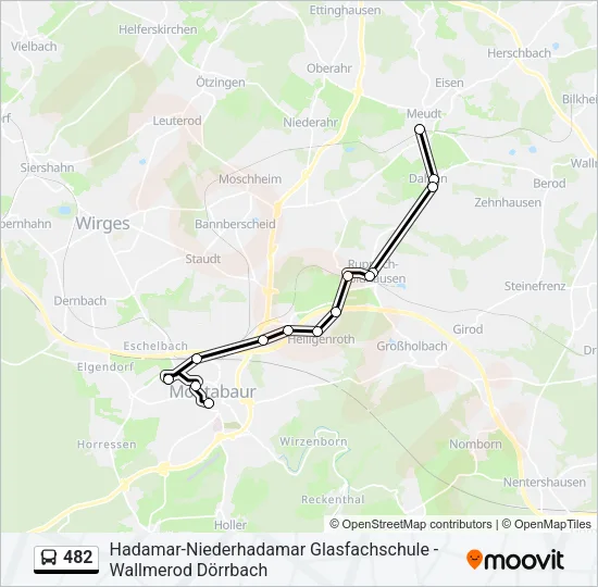 482 Bus Line Map