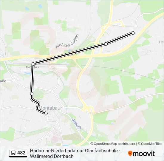 482 Bus Line Map