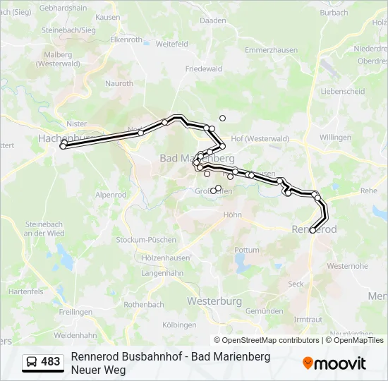 483 Bus Line Map