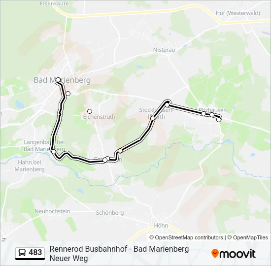 483 Bus Line Map