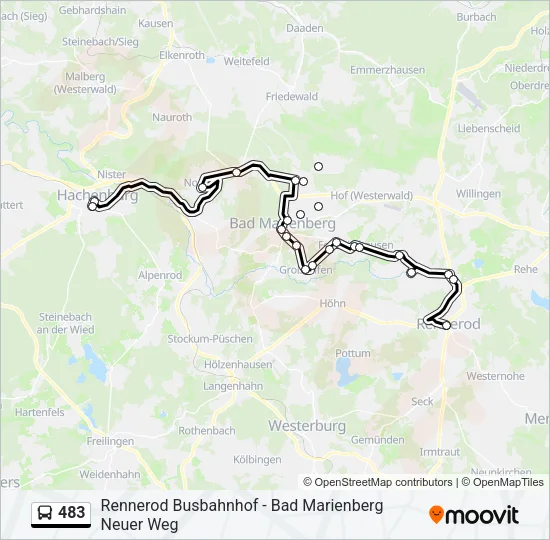 483 Bus Line Map