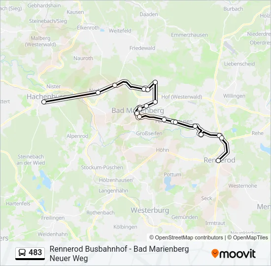 483 Bus Line Map