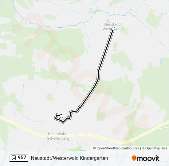 957 Bus Line Map