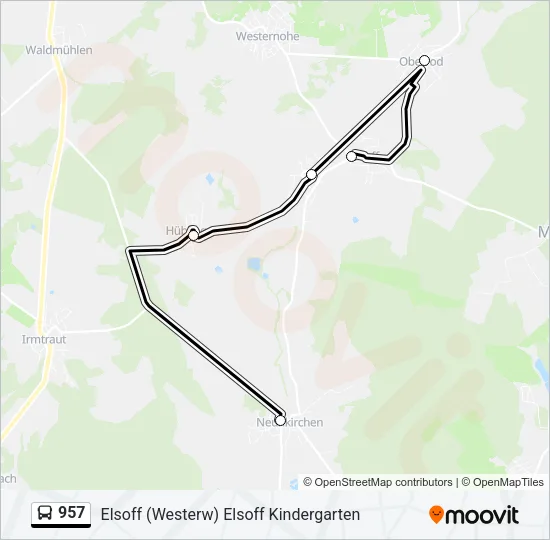 957 Bus Line Map