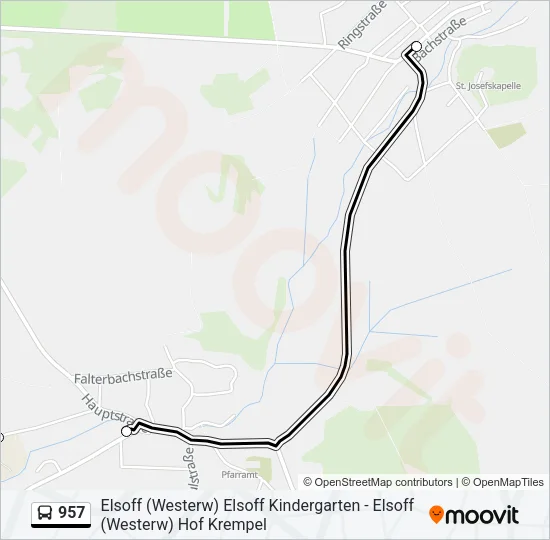 957 Bus Line Map