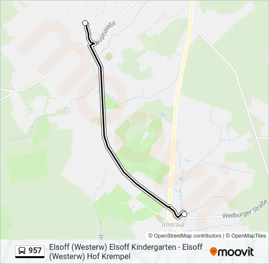 957 Bus Line Map