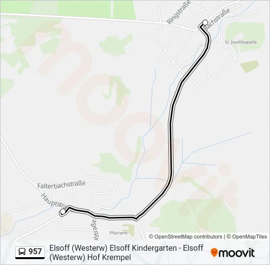 957 Bus Line Map