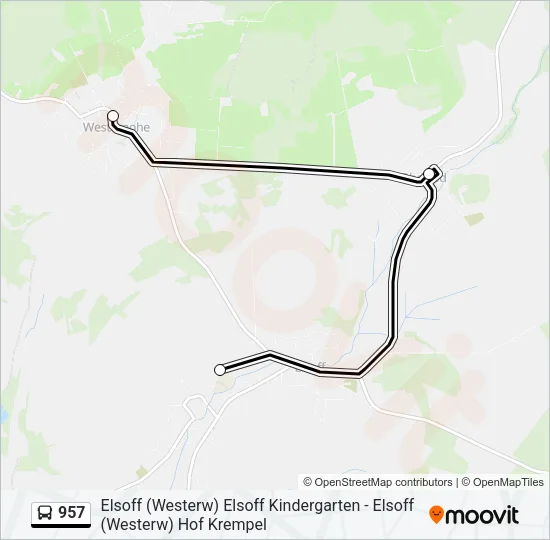 957 Bus Line Map
