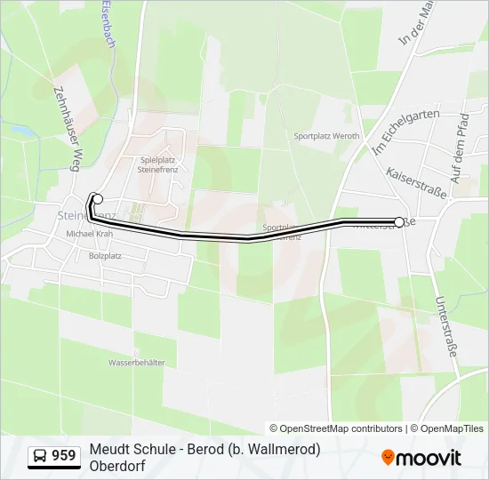 959 Bus Line Map