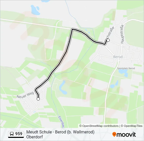 959 Bus Line Map
