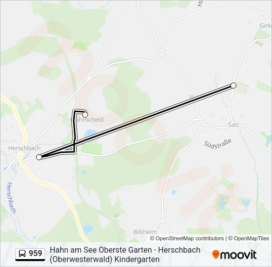 959 Bus Line Map