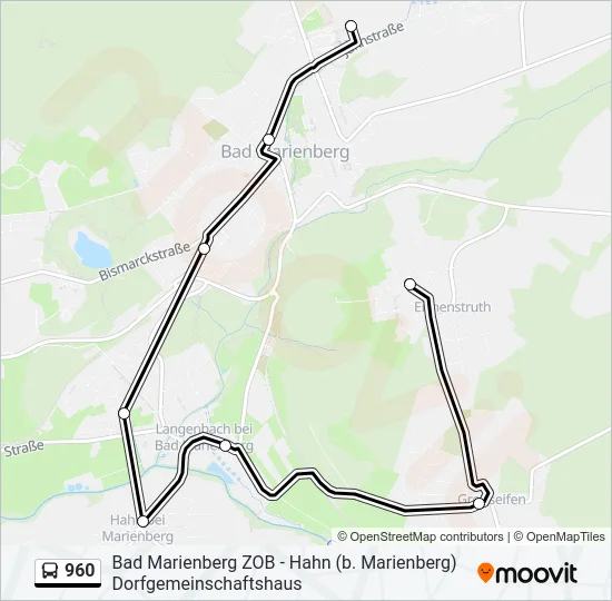 960 Bus Line Map
