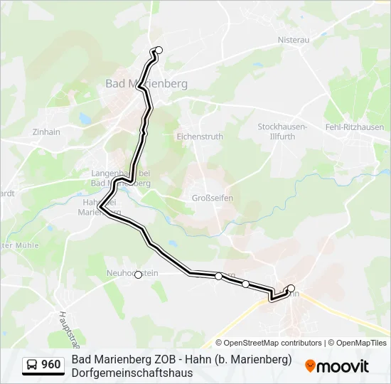 960 Bus Line Map