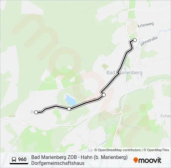 960 Bus Line Map