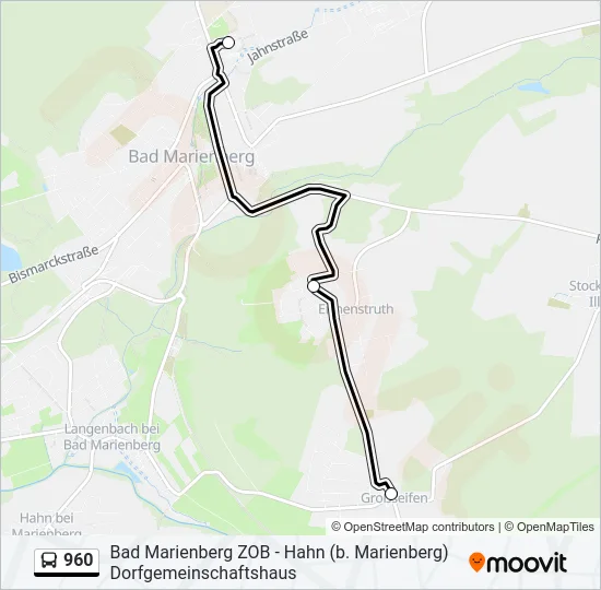 960 Bus Line Map